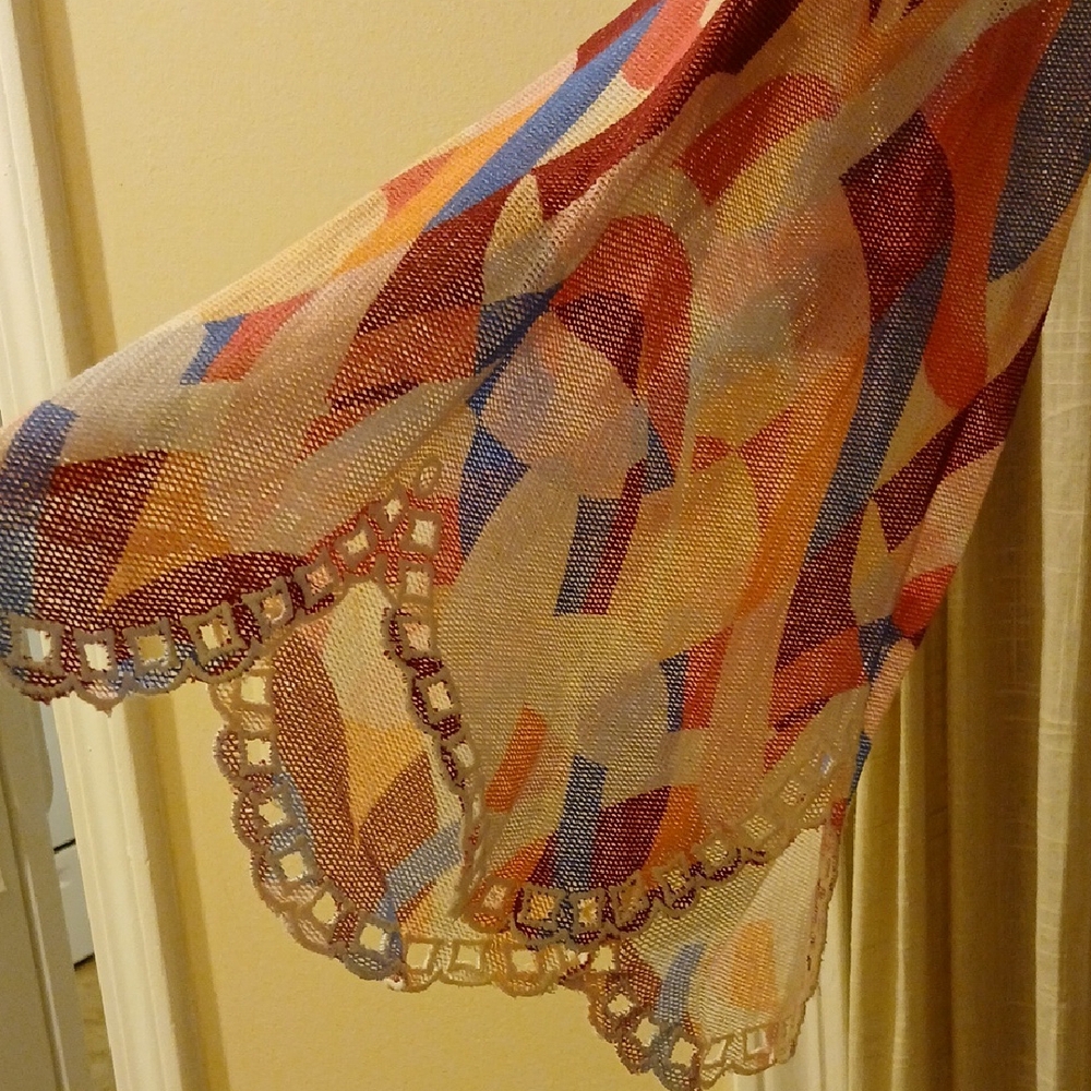 Free People Eyes On You Mesh Lace Up Festival Top XL - Picture 3 of 7